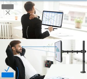 Triadyn Uchwyt biurkowy na monitor 14" - 32" SoloClamp (TRD-BLK-1C) 6