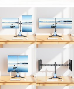 Triadyn Uchwyt biurkowy na 2 monitory 14" - 32" DuoBase Plus (TRD-BLK-2STP) 5