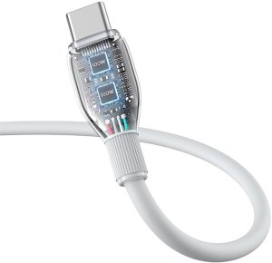 Baseus Kabel Pudding 100W USB-A - USB-C 1,2m - biały (6932172650148) 4