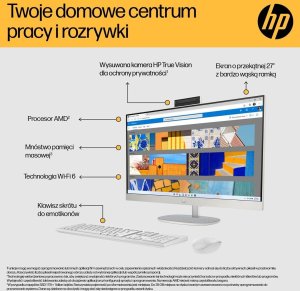 Komputer HP 27-cr0204nw Ryzen 7 7730U 16GB DDR4 512GB SSD 27" FHD IPS Radeon Vega 8 Biały (9L736EA) 5