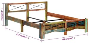 Elior Łóżko drewniane 160X200 dwuosobowe do sypialni 8