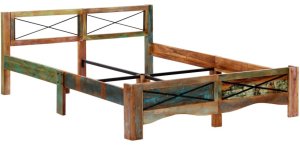 Elior Łóżko drewniane 160X200 dwuosobowe do sypialni 10