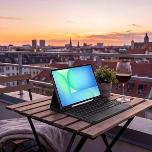 4kom.pl Etui z klawiaturą magnetyczną do Samsung Galaxy Tab S10 FE Plus 13.1 - Bluetooth Touchpad (CFS10P) 4