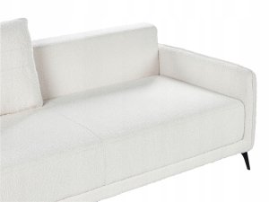 Beliani Sofa rozkładana dla 3 osób HEMING Boucle Złamana biel (581196 Bel) 2