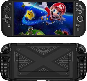Strado Etui do Nintendo Switch 2 2025 Kickstand silikonowe 3-częściowe Czarne 14