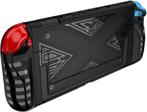 Strado Etui do Nintendo Switch 2 2025 Kickstand silikonowe 3-częściowe Czarne 6