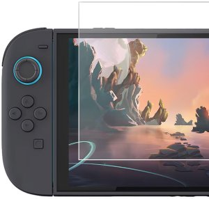 Strado-Tech Szkło hartowane do Nintendo Switch Oled Zestaw, ochrona ekranu 9H, pełne pokrycie, oleofobowe 5