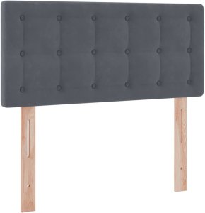 Mebel Elite Łóżko tapicerowane 90X200 szare z pojemnikiem z materacem jednoosobowe 10