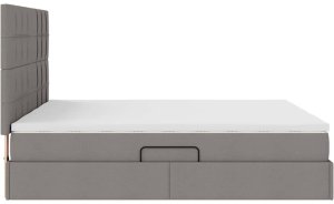 Mebel Elite Łóżko tapicerowane 180X200 szare dwuosobowe ze stelażem z pojemnikiem 11