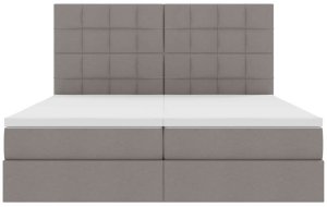 Mebel Elite Łóżko tapicerowane 180X200 szare dwuosobowe ze stelażem z pojemnikiem 10