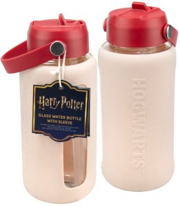 Paladone PALADONE Harry Potter Szklana Butelka z Silikonowym Etui (800 Ml) Hogwarts 5