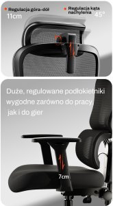 Krzesło biurowe Angel kreOn Czarne 19