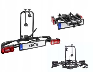 Eufab Bagażnik rowerowy CROW na hak holowniczy 2 rowery max 50kg (11563) 2