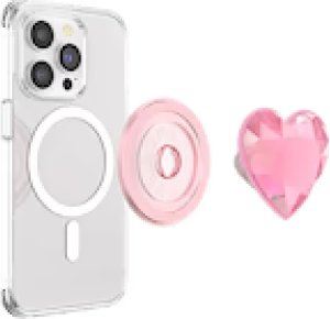 PopSockets Popsockets Crystal Heart Grip MagSafe    uchwyt i podstawka do telefonu różowy 4