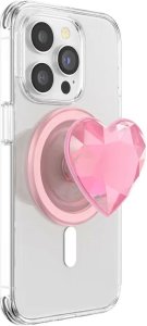 PopSockets Popsockets Crystal Heart Grip MagSafe    uchwyt i podstawka do telefonu różowy 6