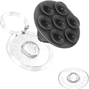 PopSockets PopSockets PopTop Translucent Suck-Up uchwyt        i podstawka do telefonu czarny 2
