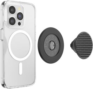 PopSockets PopSocket Round Aluminum Triangle Knurl Grip    MagSafe uchwyt i podstawka do telefonu czarny 4