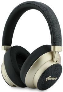 Słuchawki Guess Nauszne Bluetooth ENC 4G Gold Script Metal czarny 2