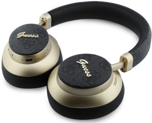 Słuchawki Guess Nauszne Bluetooth ENC 4G Gold Script Metal czarny 5
