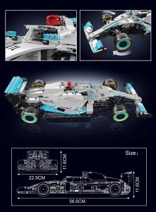 Mould King Formula One Racing Car 13171 | Zestaw klocków | 1257 elementów (MK13171) 6