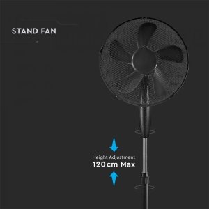 Wentylator VTAC Podłogowy 55W 40 cm czarny mocny V-TAC VT-5016-5 (11359) 3