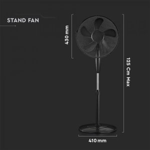 Wentylator VTAC Podłogowy 55W 40 cm czarny mocny V-TAC VT-5016-5 (11359) 5