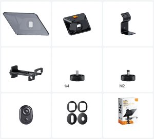 LensGo Teleprompter Prompter 12,9"" Bluetooth Telefon Tablet Vlog HD / / Tc12p (SB11916) 11