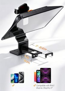 LensGo Teleprompter Prompter 12,9"" Bluetooth Telefon Tablet Vlog HD / / Tc12p (SB11916) 7