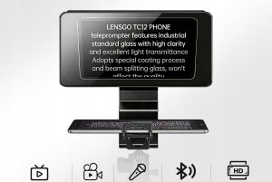 LensGo Teleprompter Prompter 12,9"" Bluetooth Telefon Tablet Vlog HD / / Tc12p (SB11916) 9