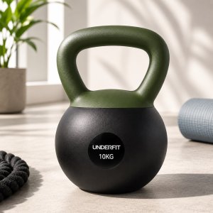 Kettlebell UNDERFIT Kettlebells Soft 10 kg - Tactical Green 9