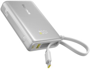Baseus Powerbank PicoGo 10000mAh 45W z wyświetlaczem cyfrowym z wbudowanym kablem USB-C - tytanowy 2