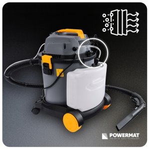 Odkurzacz przemysłowy Powermat 20L 2000W do kurzu wody tapicerki 4 końcówki 2 rury 3L 8