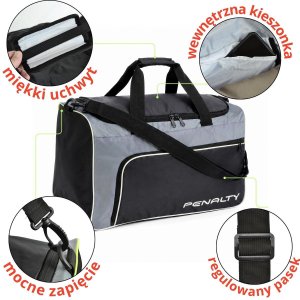 Pellucci TORBA SPORTOWA PENALTY BAG MALA GYM S11 MEDIUM CZARNA 4