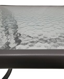 vidaXL Stół ogrodowy Majorka Trio 150x80 cm czarny metalowy prostokątny 8-osobowy 2