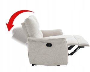 Kontrasto Fotel rozkładany dwuosobowy TIMO DUO 130x90x99 cm szenil beżowy 12