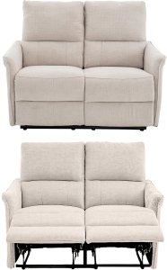 Kontrasto Fotel rozkładany dwuosobowy TIMO DUO 130x90x99 cm szenil beżowy 3