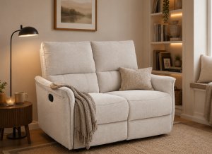 Kontrasto Fotel rozkładany dwuosobowy TIMO DUO 130x90x99 cm szenil beżowy 7