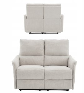 Kontrasto Fotel rozkładany dwuosobowy TIMO DUO 130x90x99 cm szenil beżowy 10