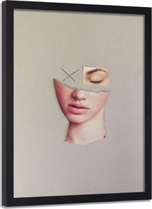 Feeby Obraz w ramie czarnej, Kolaż twarz kobiety 50x70 1