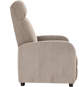 Kontrasto Fotel rozkładany LUCAS FW102 sztruks taupe recliner z podnóżkiem wypoczynkowy 16