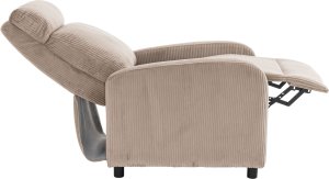 Kontrasto Fotel rozkładany LUCAS FW102 sztruks taupe recliner z podnóżkiem wypoczynkowy 3