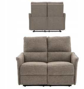 Kontrasto Sofa fotel rozkładany TIMO DUO 130 cm szenil brązowy 2-osobowa 5