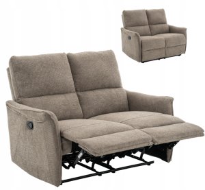 Kontrasto Sofa fotel rozkładany TIMO DUO 130 cm szenil brązowy 2-osobowa 6