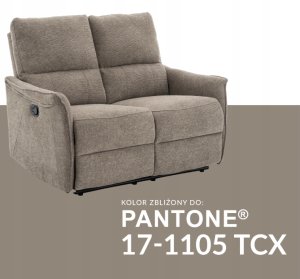 Kontrasto Sofa fotel rozkładany TIMO DUO 130 cm szenil brązowy 2-osobowa 8