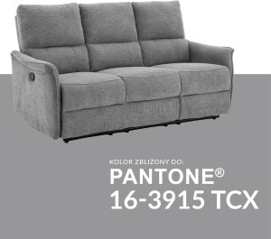 Kontrasto Sofa fotel rozkładany TIMO TRIO 177 cm szenil szary 3-osobowa 6