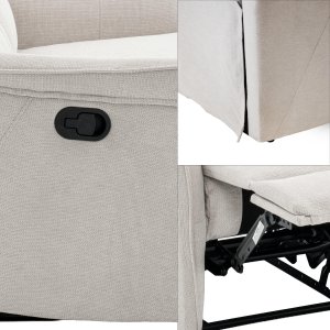 Kontrasto Sofa fotel rozkładany TIMO TRIO 177 cm szenil beżowy 3-osobowa 5