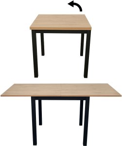 Kontrasto Stół rozkładany Alex 80-160x80 cm dąb do jadalni i salonu 2
