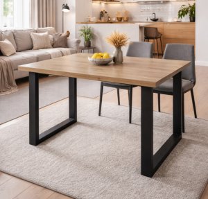 Kontrasto Stół rozkładany Artur 120-160x80 cm dąb prostokątny do jadalni i salonu 3