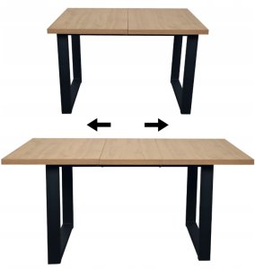 Kontrasto Stół rozkładany Artur 120-160x80 cm dąb prostokątny do jadalni i salonu 5