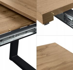 Kontrasto Stół rozkładany Artur 120-160x80 cm dąb prostokątny do jadalni i salonu 6